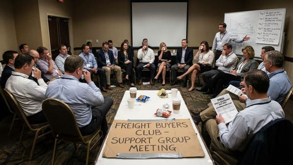 TPM26 Attendees Form 'Freight Buyers Club' Support Group After Realizing They're All Booking the Same Overpriced Space
